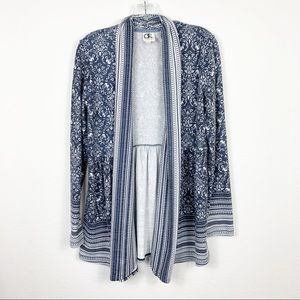 Anthropologie | Blue & White Martingale Cardigan